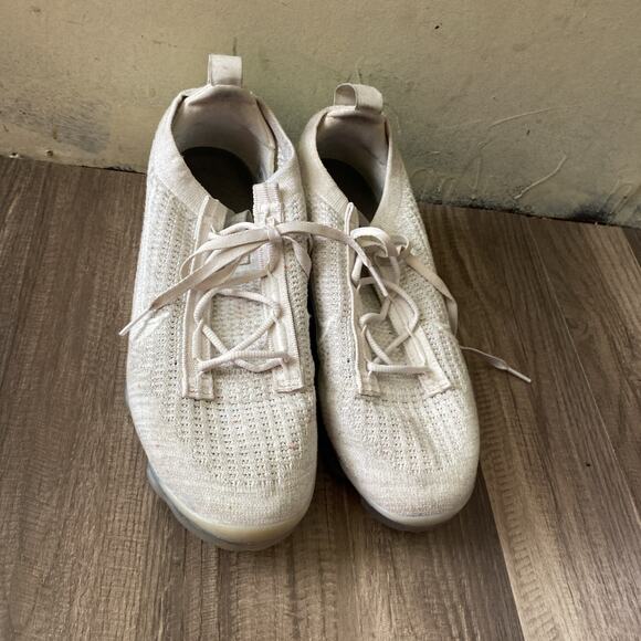 Nike Shoes - Nike Air VaporMax 2021 Flyknit Womens Size 9.5 White Gray Running Shoes